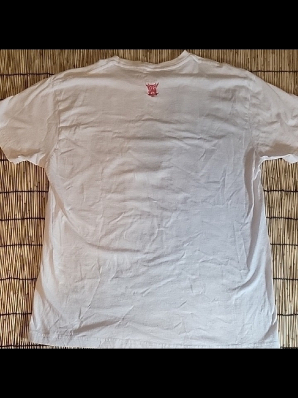 White Embroidered Graphic Tee Big Ryat Design Men's L - Picture 6 of 9